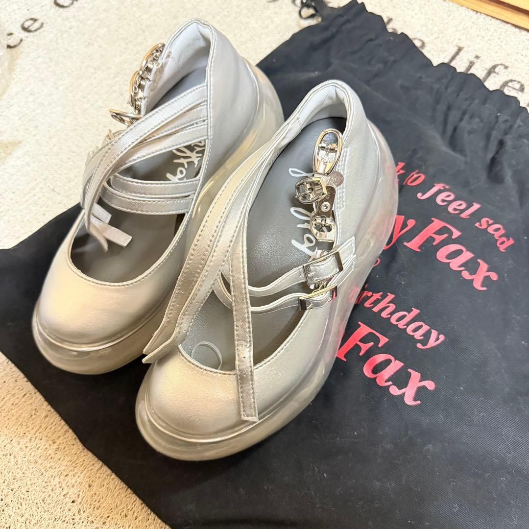 Jannyfax シルバー プラットフォームシューズ 36新品