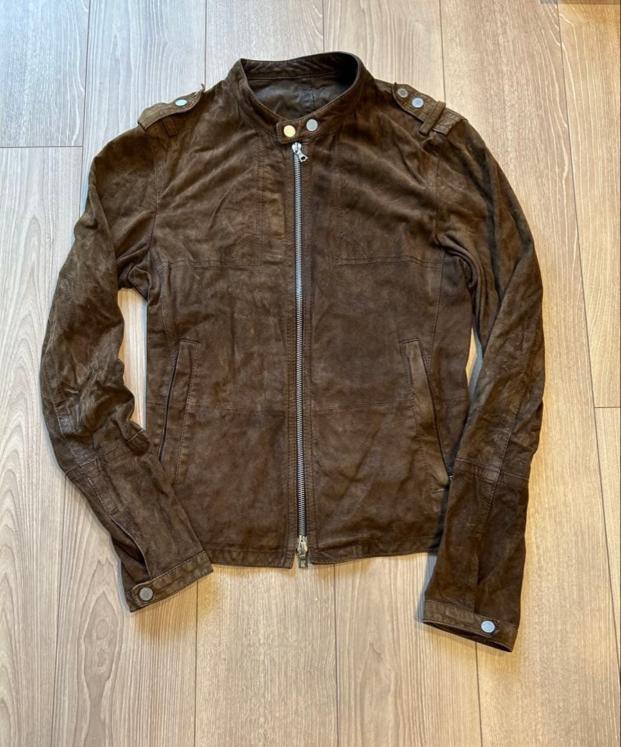 ニールバレット　スエードレザーライダースジャケット イタリア製　XS