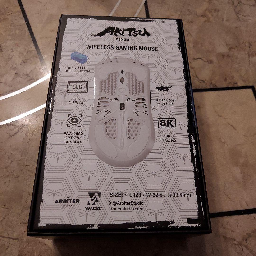 マウス・トラックボール AKITSU MEDIUM White