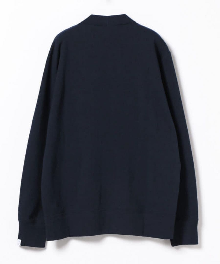 LOOPWHEELER BEAMS 別注スウェットカーディガン ネイビー L