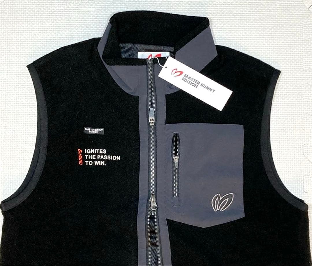 マスターバニーエディション 毛混ブークレ フルジップベスト（BLK／5）