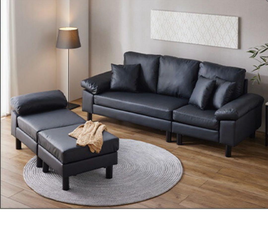 ソファ　ソファー　ソファセット　ソファベッド　L字ソファ　フロアソファ　ブラック