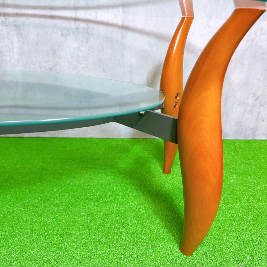 ACTUS アクタス porada ポラダ ガラステーブル　楕円形