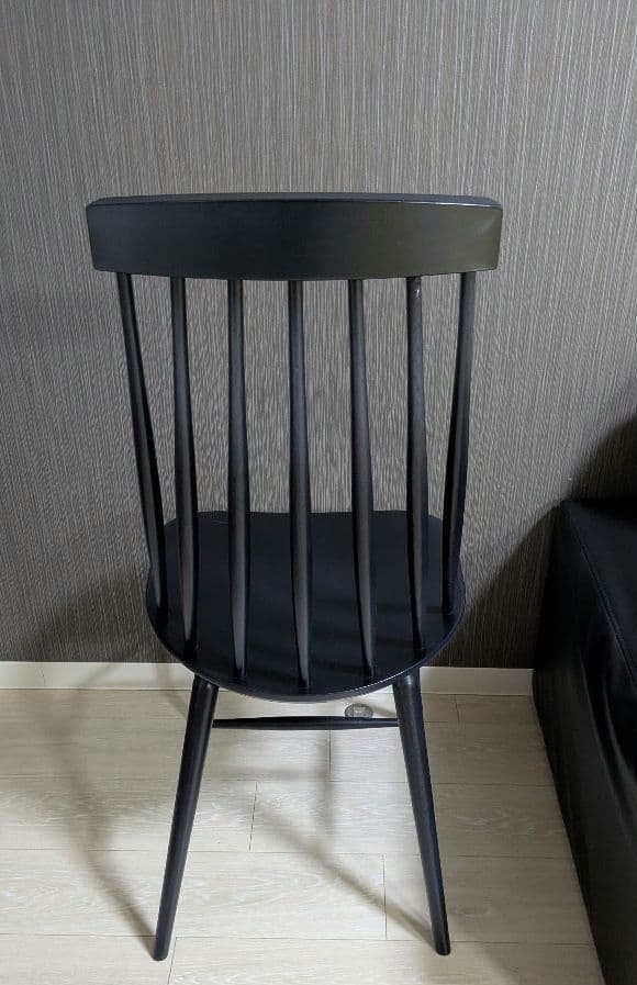 梱包・発送たのメル便　UNICO　コトナ　ダイニングチェア　ブラック　黒　　②
