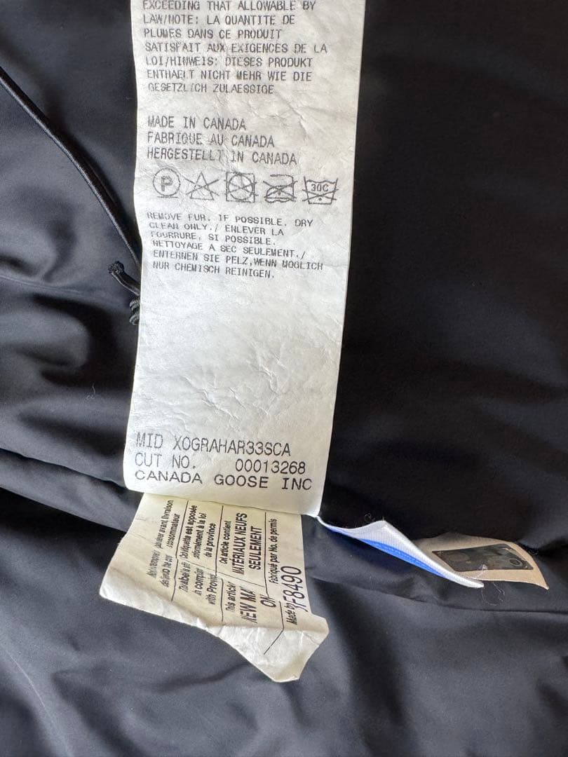 けいた カナダグース　ファー付きフード ブラックダウンジャケット　XS