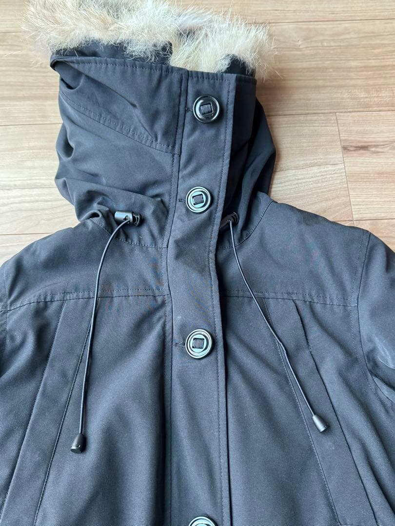 けいた カナダグース　ファー付きフード ブラックダウンジャケット　XS