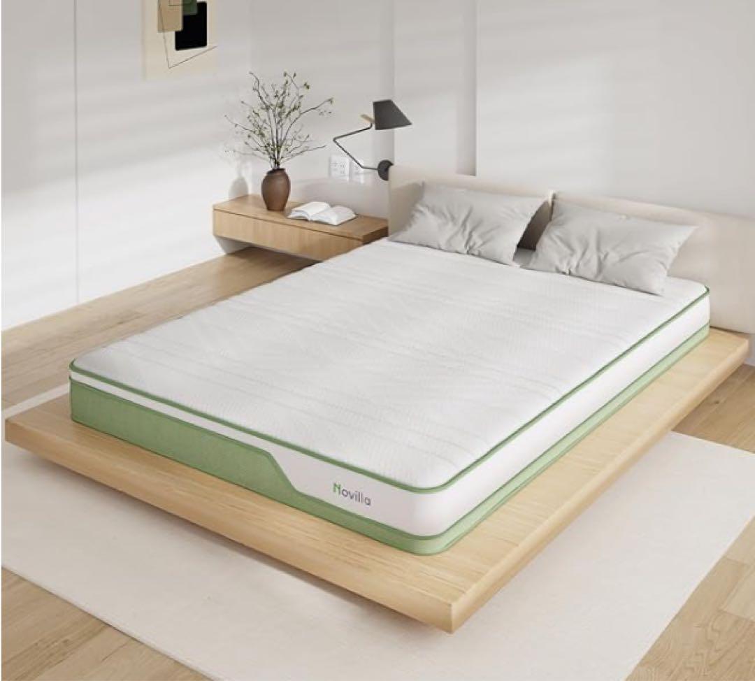 高密度ポケットコイル マットレス クイーン 厚さ18cm 通気性抜群 硬め新品