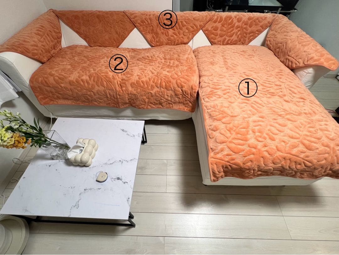 【akemiさん専用】3人掛け用ソファカバー