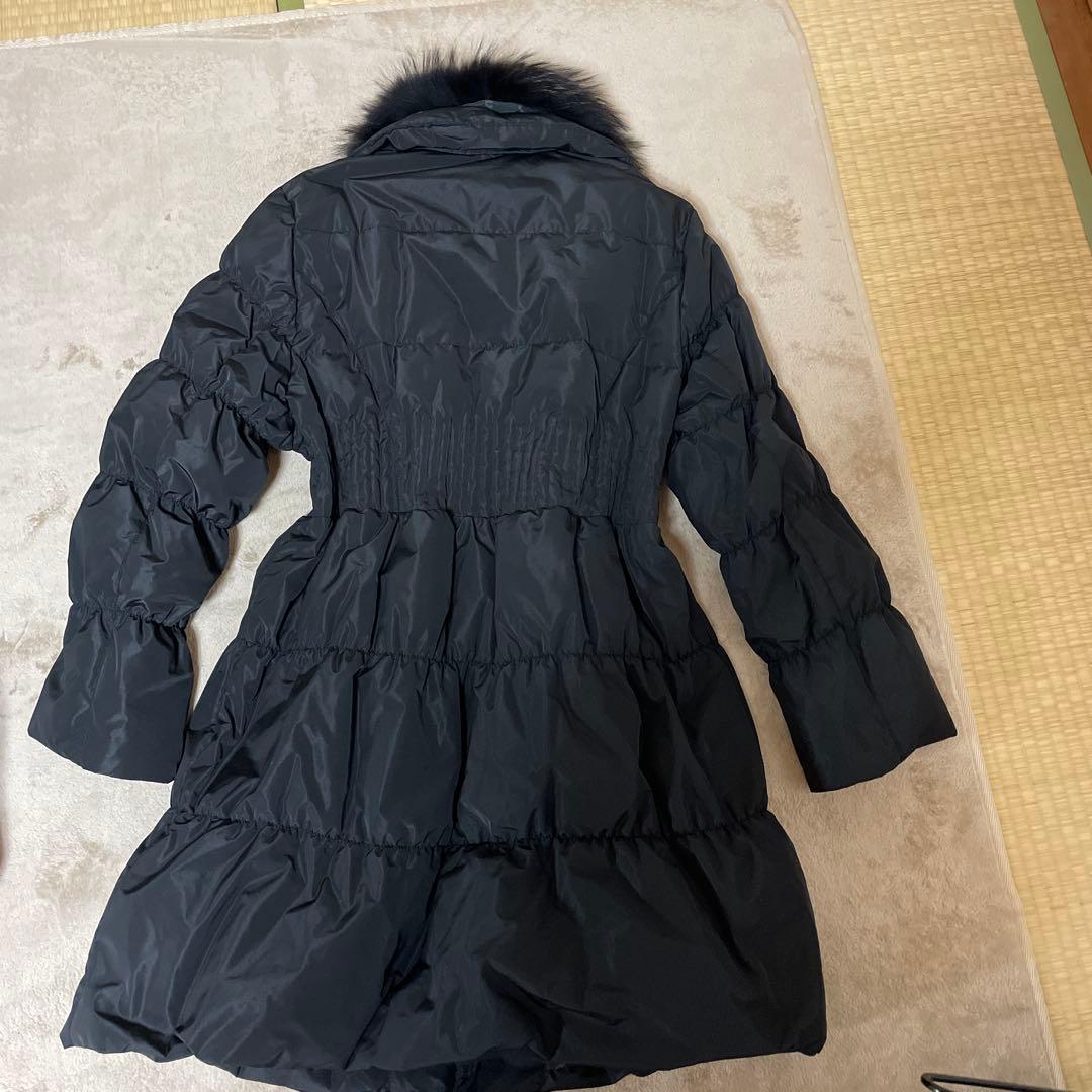 【極美品】BALMAIN ダウンコート ラクーン ロング ブラック L