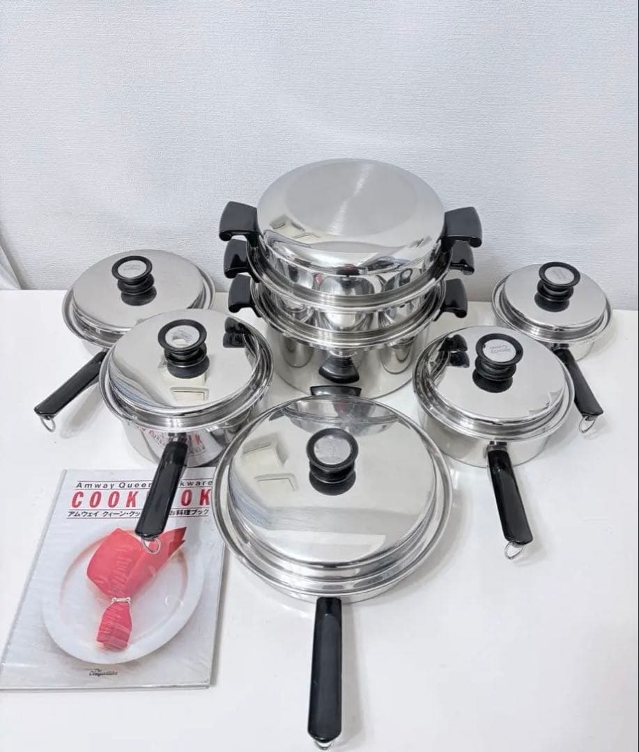 美品　アムウェイ　クイーンクック21ピース鍋セット