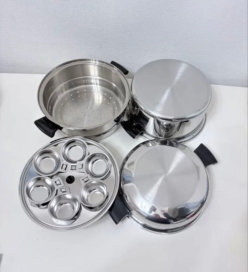 美品　アムウェイ　クイーンクック21ピース鍋セット