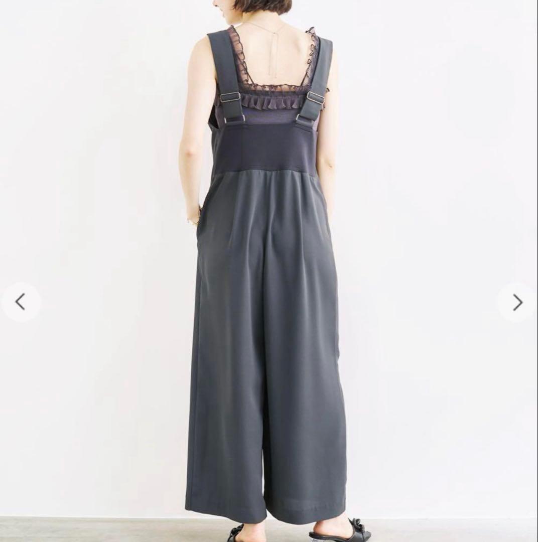 ココディール バックリブサロペット グレー