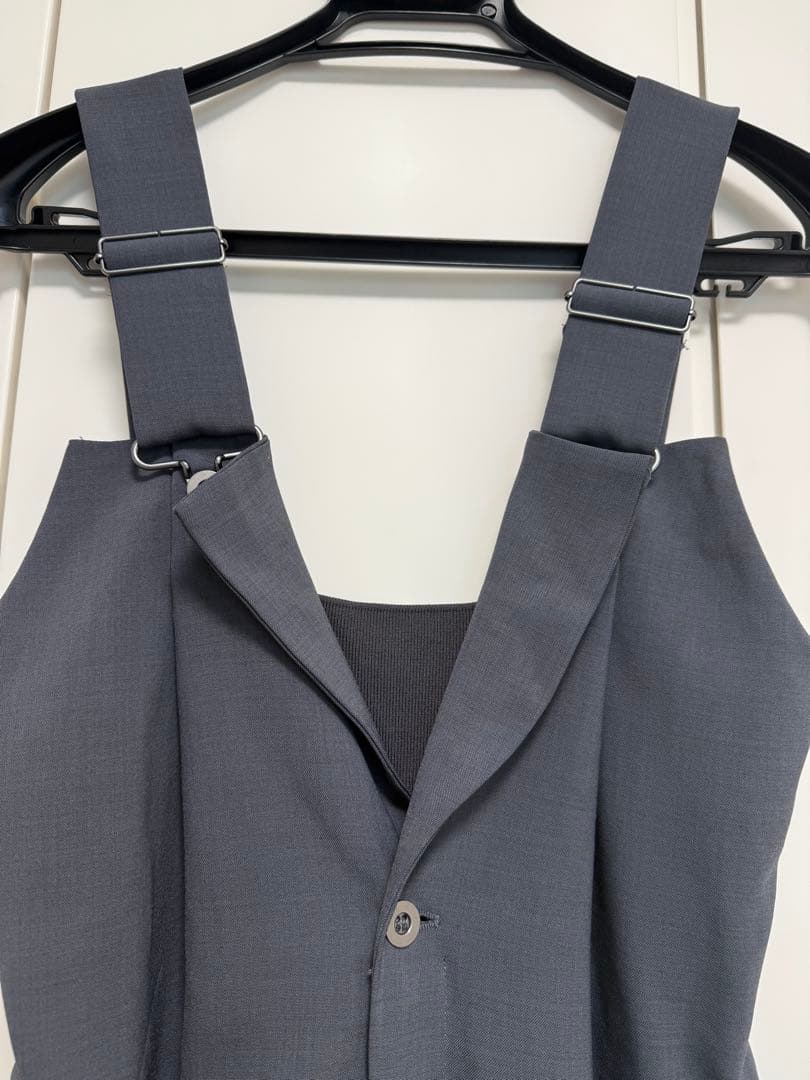 ココディール バックリブサロペット グレー