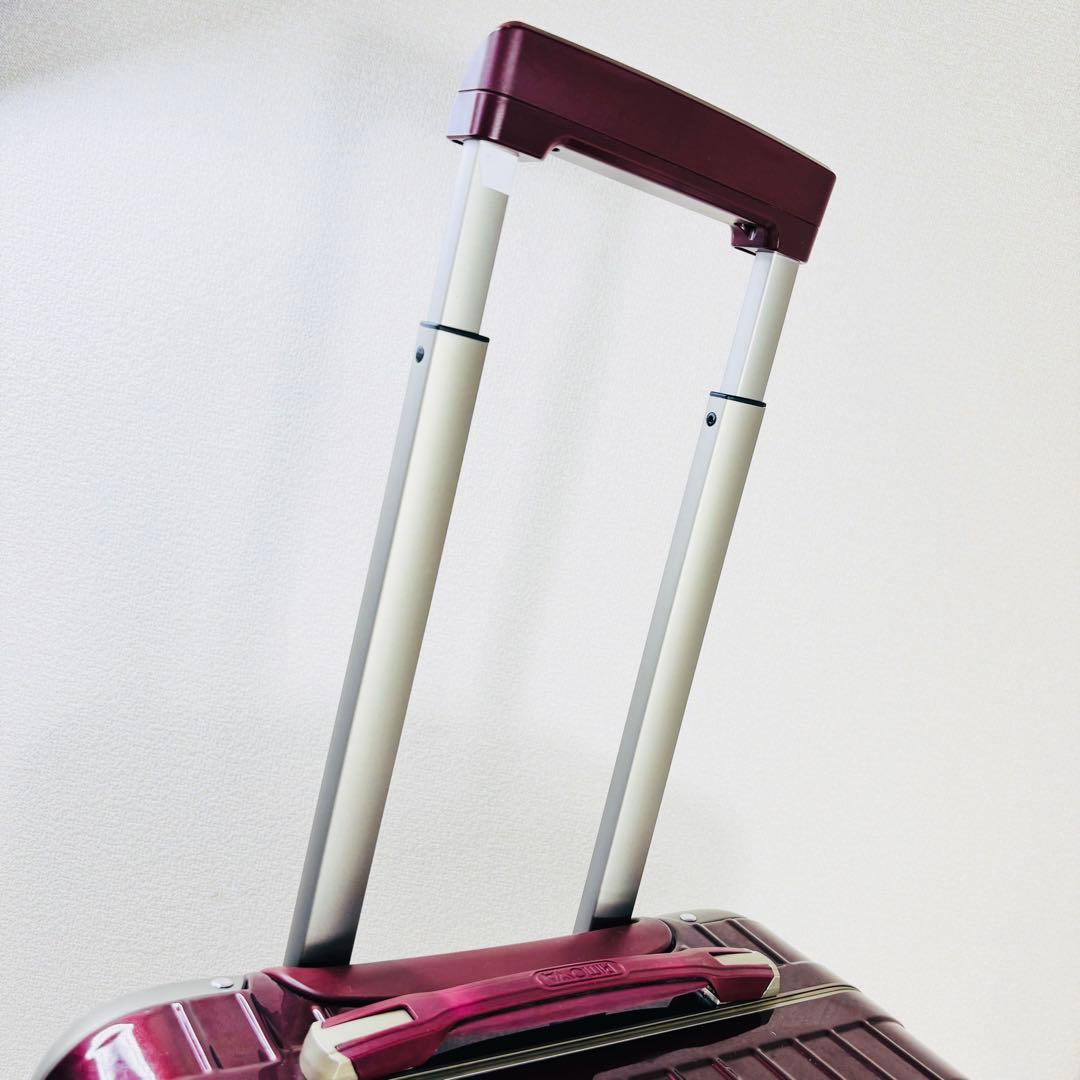 RIMOWA キャリーケース　32L カーボネート製　リボン　ワインレッド