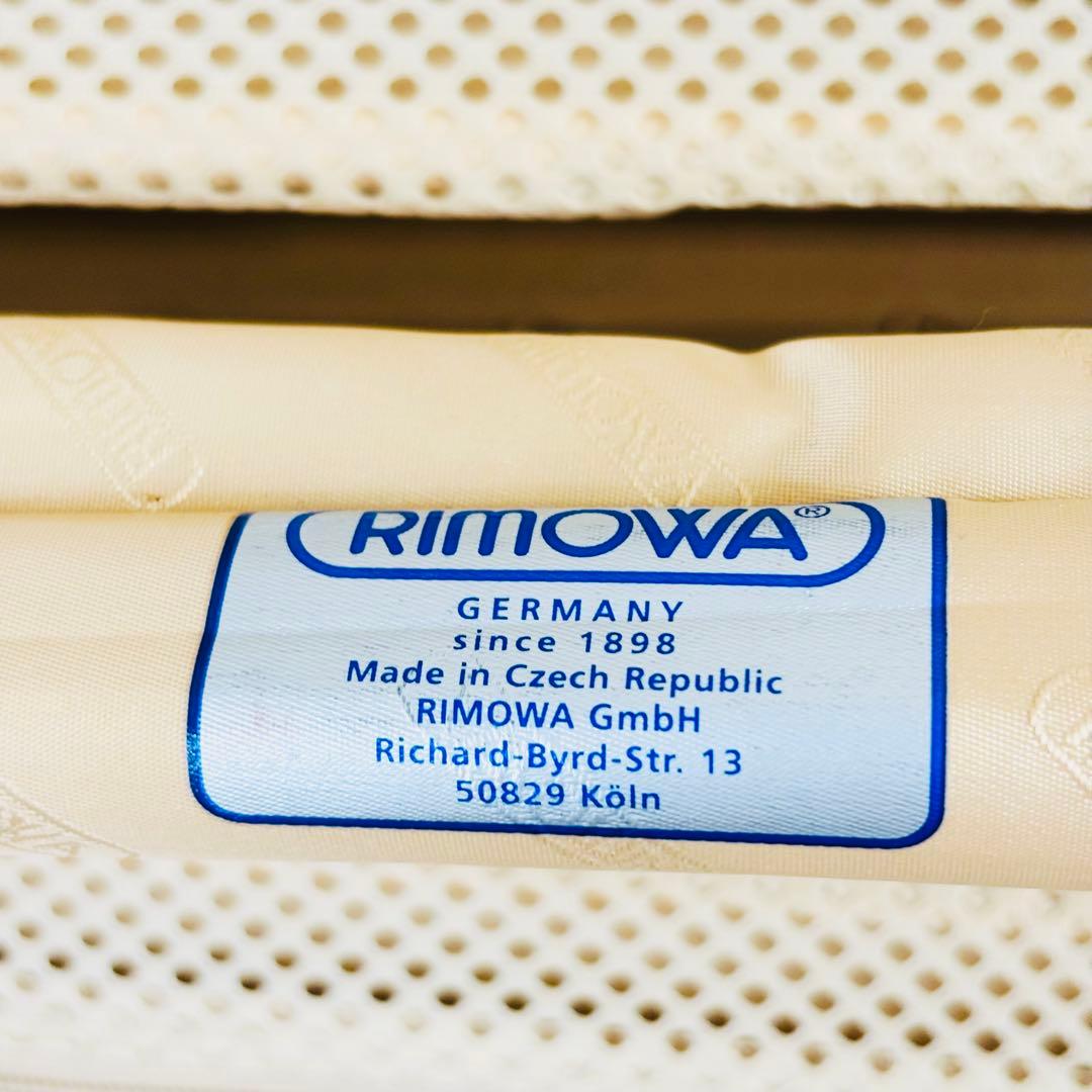 RIMOWA キャリーケース　32L カーボネート製　リボン　ワインレッド