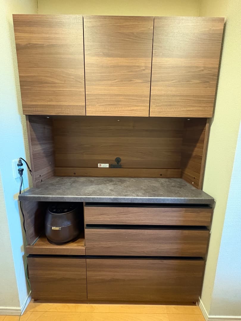 パモウナ食器棚 EMB-S1200R ウォールナット