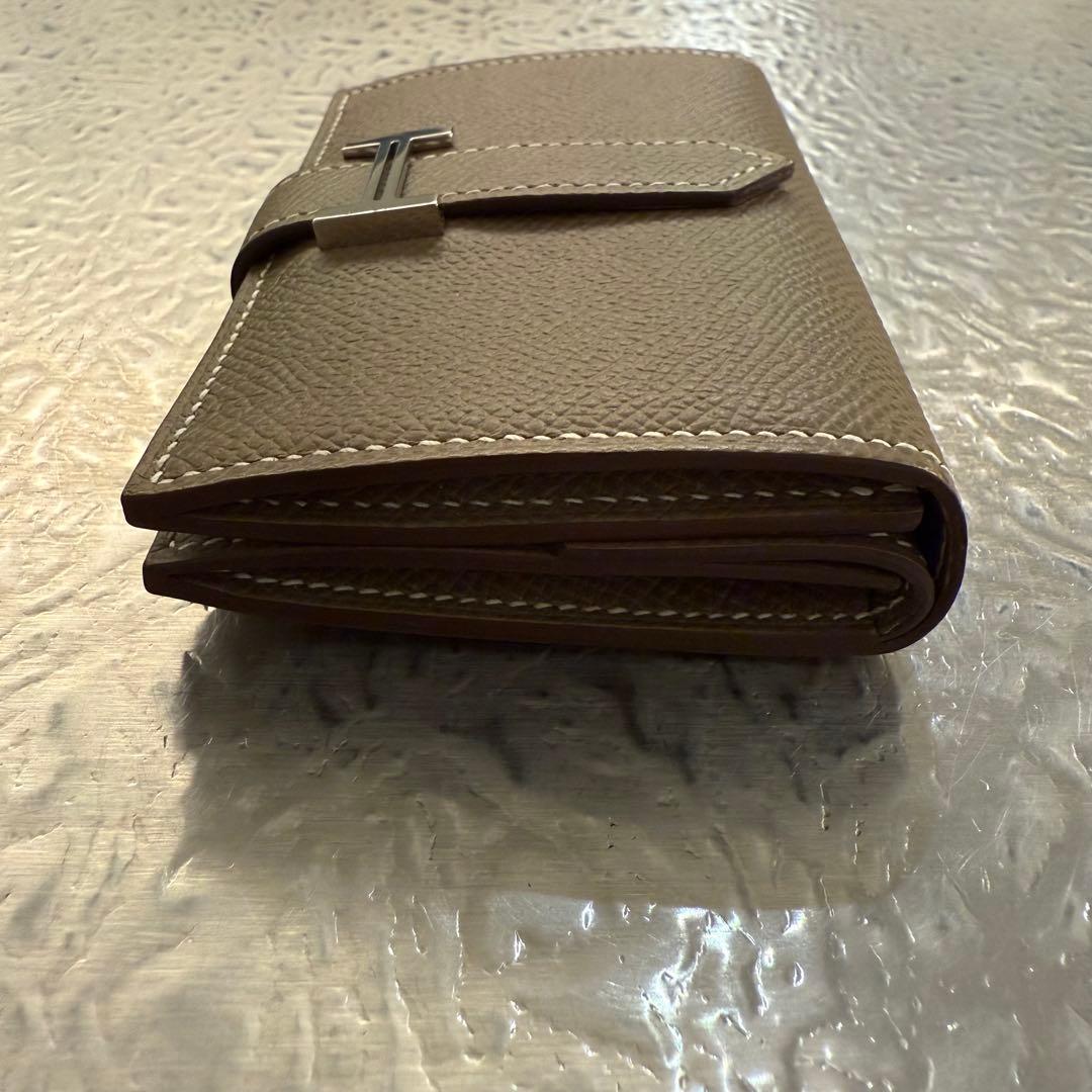 たま　エルメス べアンミニ エトゥープ シルバー金具 HERMES 財布