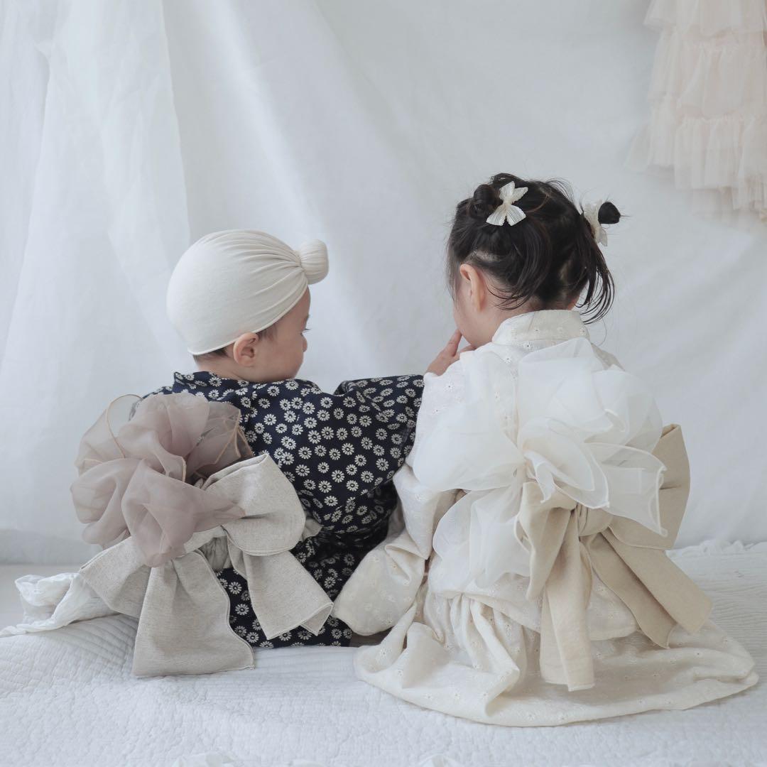 ［mai］90-110cm キッズ浴衣 ハンドメイド浴衣 ゆかた 甚平