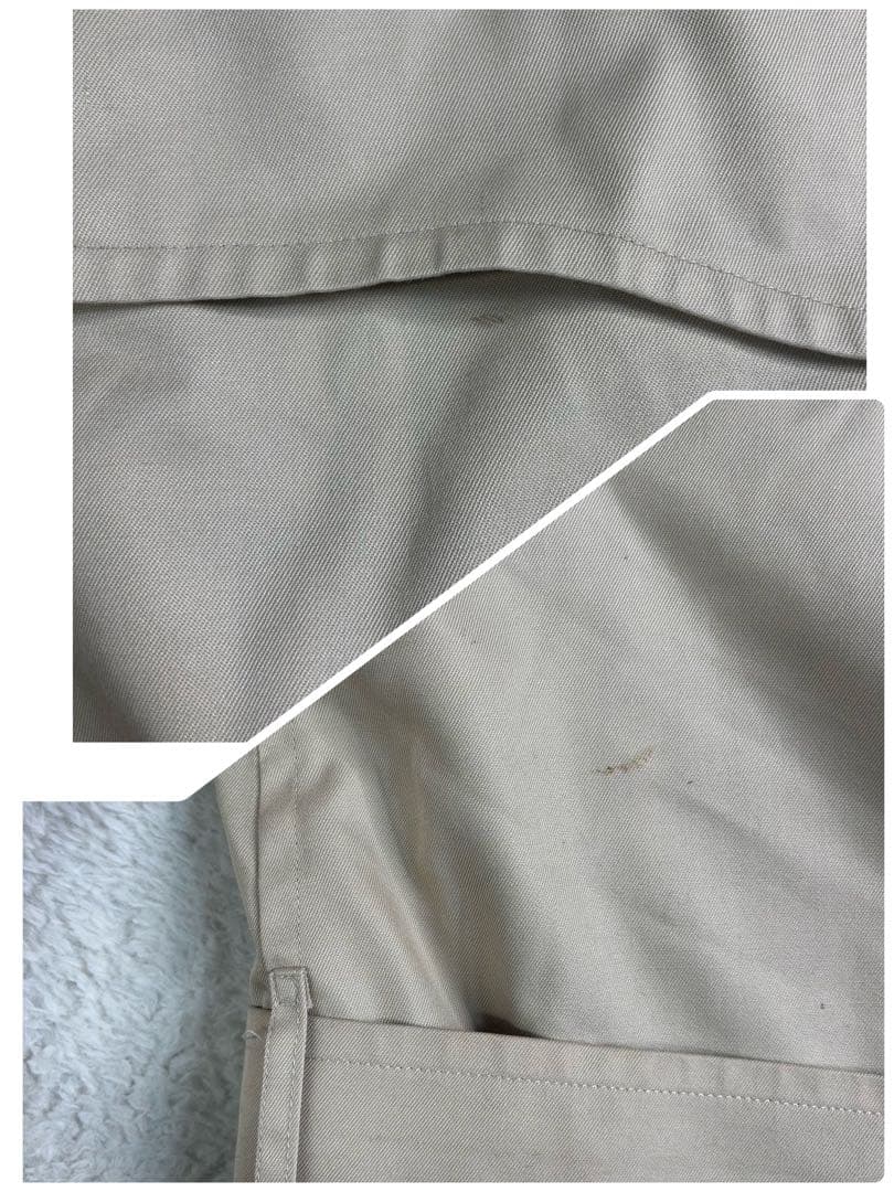 バーバリー 英国製 ハニーベージュ トレンチコート ノバチェック 大きいサイズ