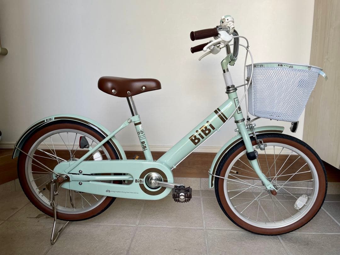 値下げ！【埼玉県：直接引き渡し】幼児用自転車 18インチ ミントグリーン