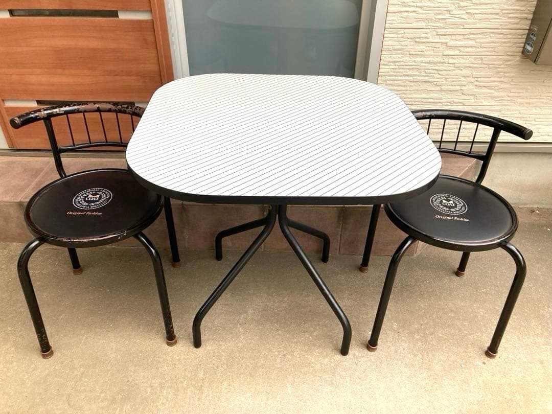 80年代 ビンテージ COAT 2人掛け ダイニングテーブル 昭和 旧車 当時物