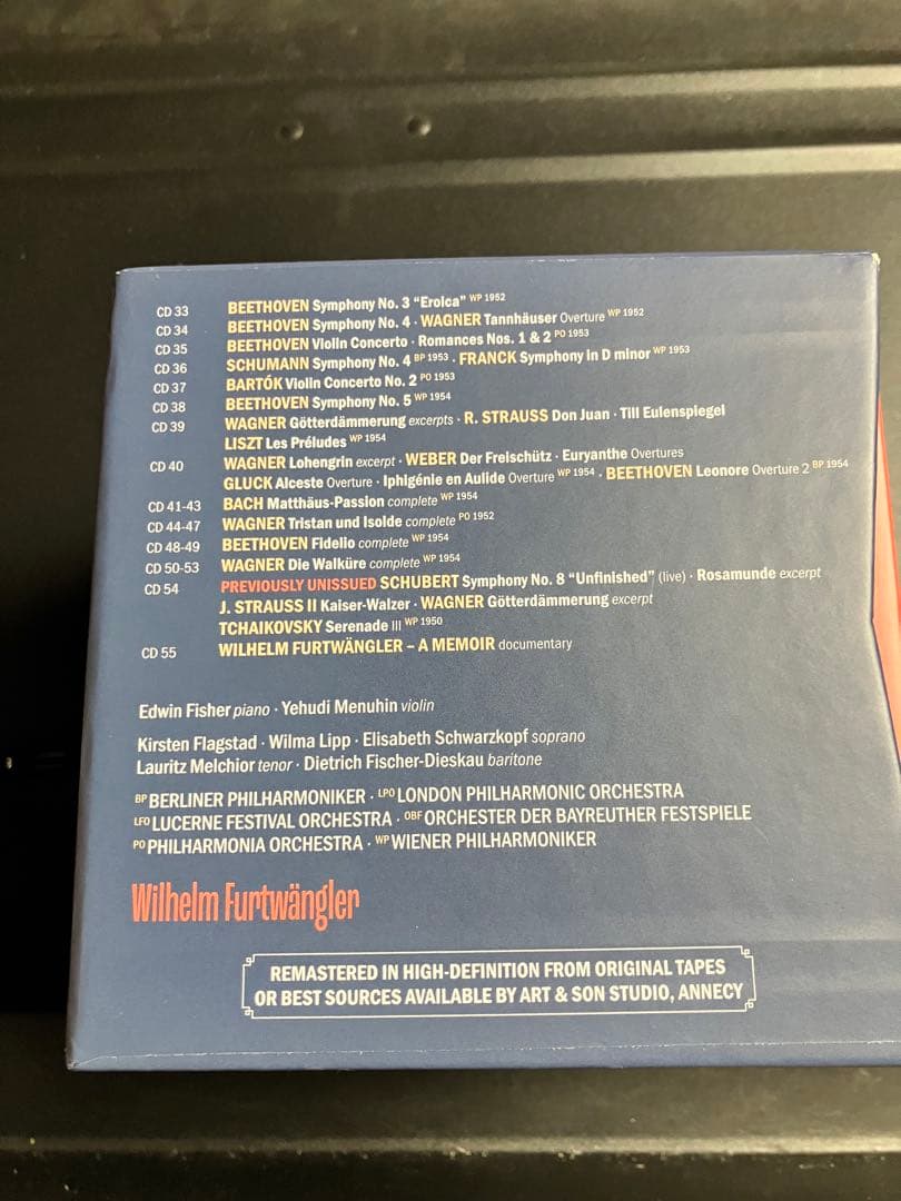 ヴィルヘルム・フルトヴェングラー 正規レコード用録音集大成　（55CD）