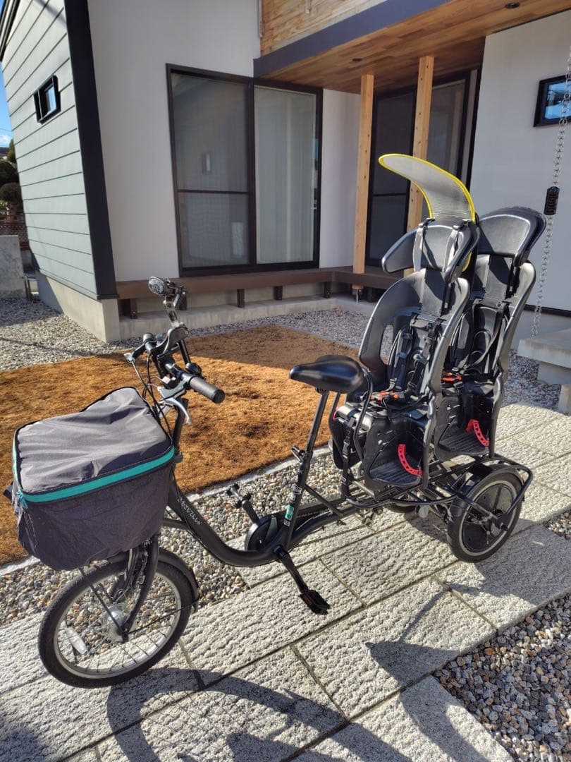 【Yur】ふたごじてんしゃ いしころくろ 専用レインカバー付き