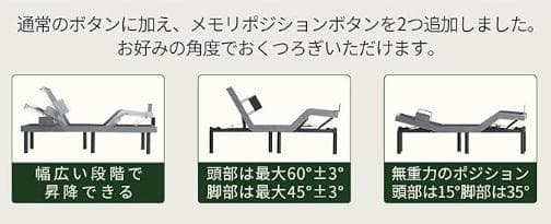 FLEXISPO　電動ベッド S5 セミダブル 2モーター 高調整・折りたたみ