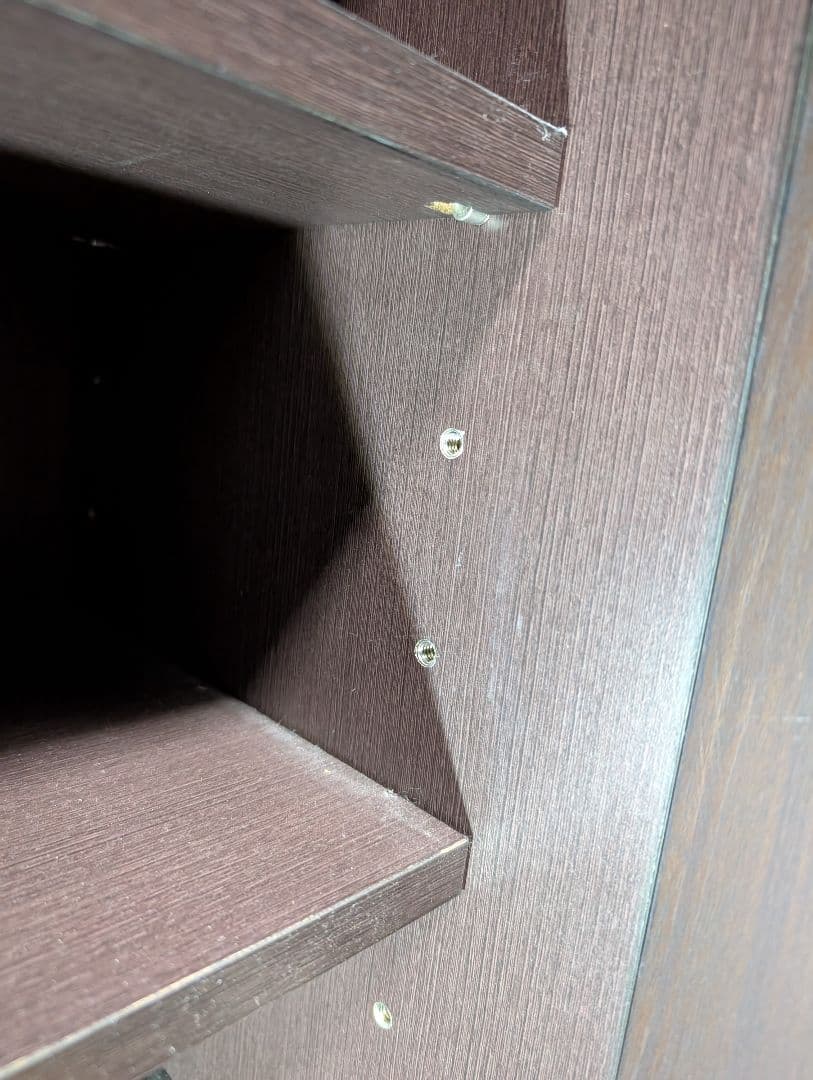 木製ラック ダークブラウン 4引き出し 2扉