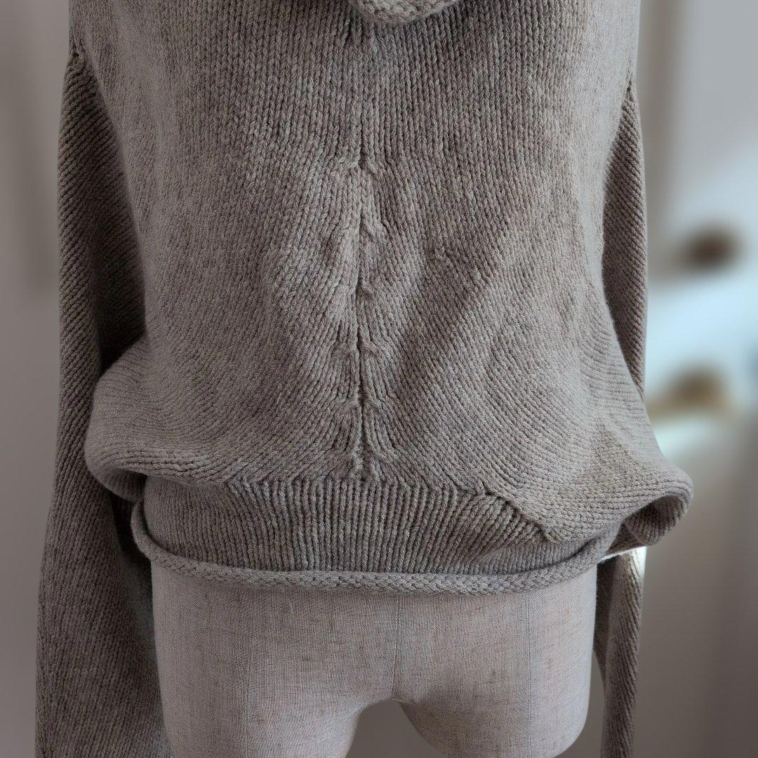 ワイズ　ヨウジヤマモト　オーバーサイズ ドレープネック ニットセーター