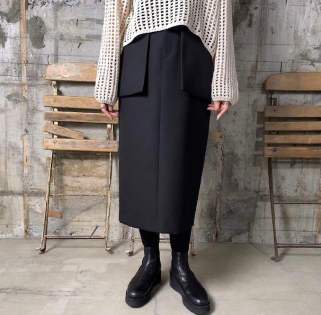 hyke ハイク DOESKIN MIDI SKIRT スカートサイズ1