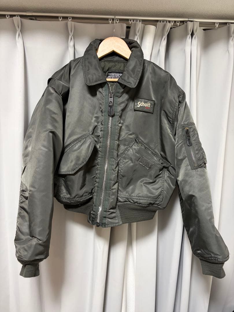 90s Schott CWU-R フライトジャケット オリーブグリーンMA-1