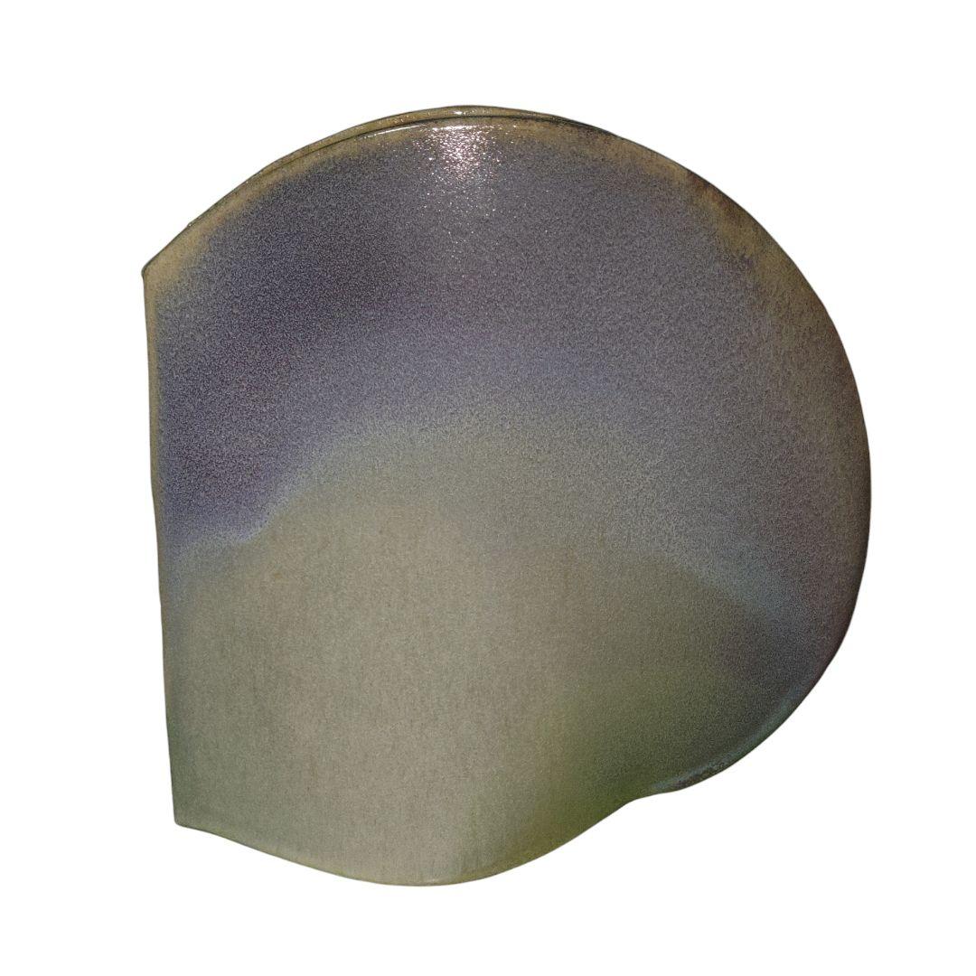 佐渡何代窯　本間勲　灰釉花入　無名異焼　オブジェ　置物