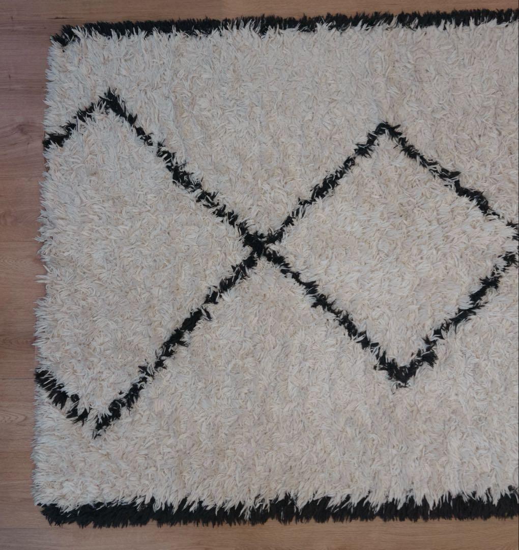 ベニワレン風 ラグ 大判 133×187cm ふわふわ毛足 韓国 北欧インテリア