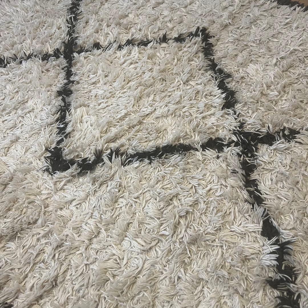 ベニワレン風 ラグ 大判 133×187cm ふわふわ毛足 韓国 北欧インテリア