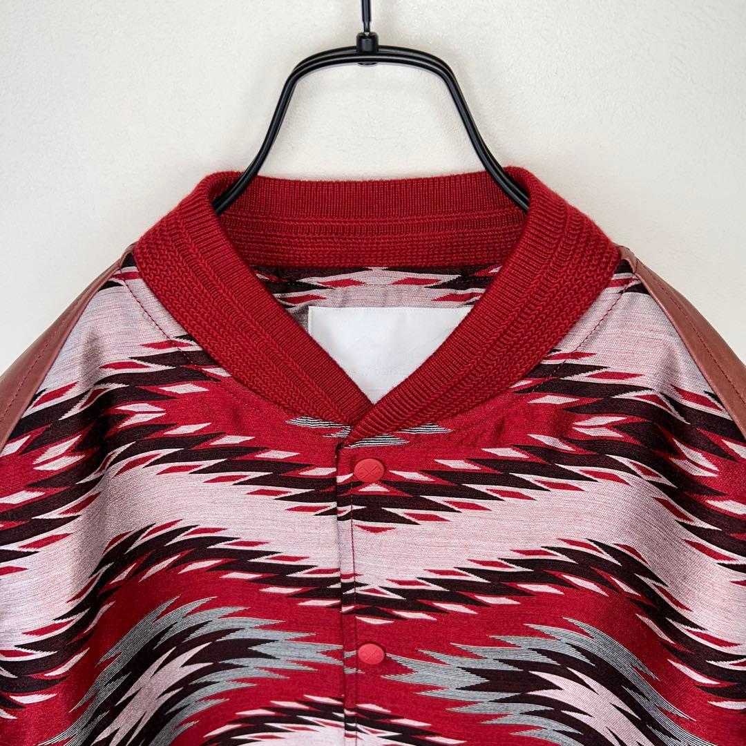 ホワイトマウンテニアリング　ネイティブ柄　カレッジジャケット　サイズ2