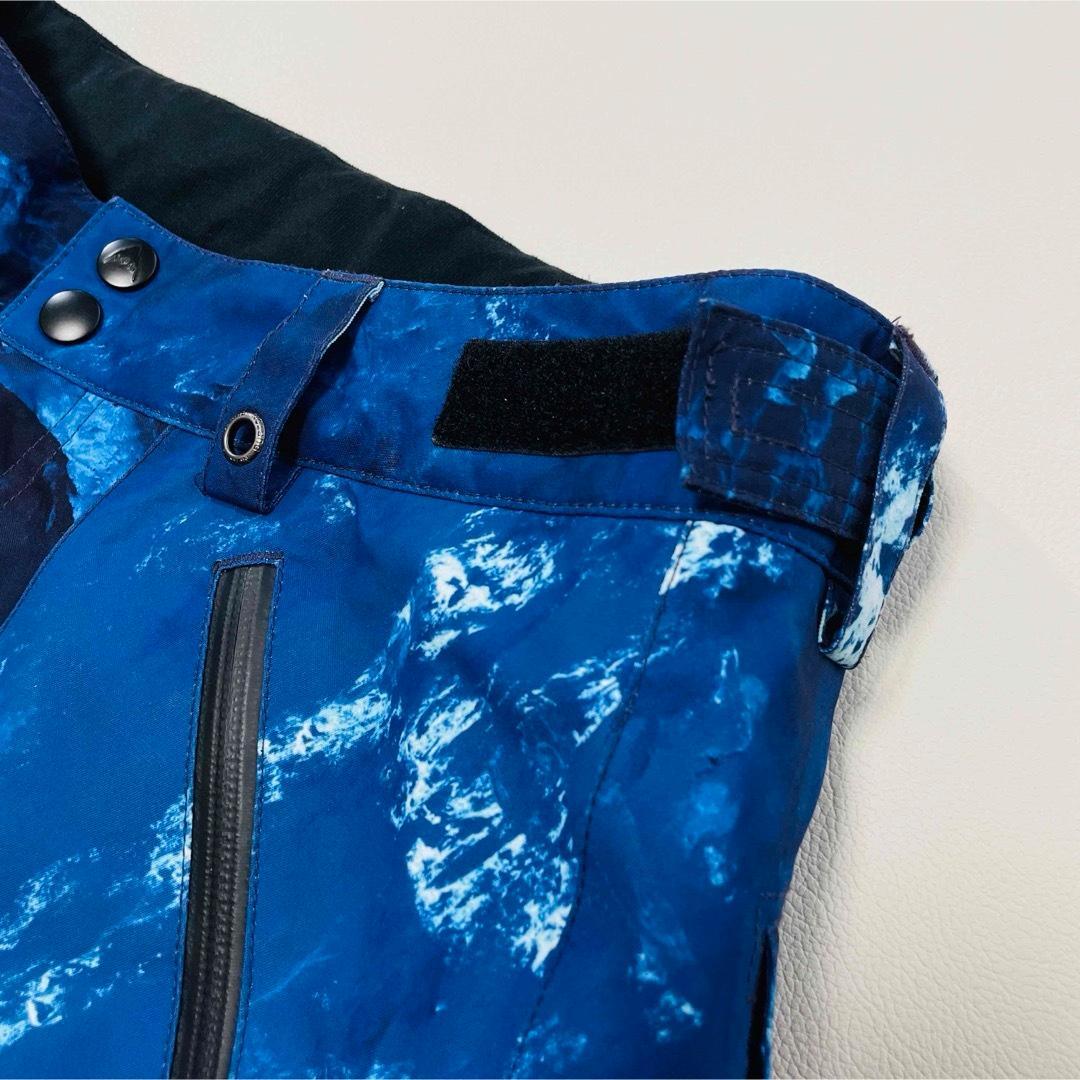 6625【美品】バートン　パンツ　ゴアテックス　総柄　キッズM ブルー スノボ