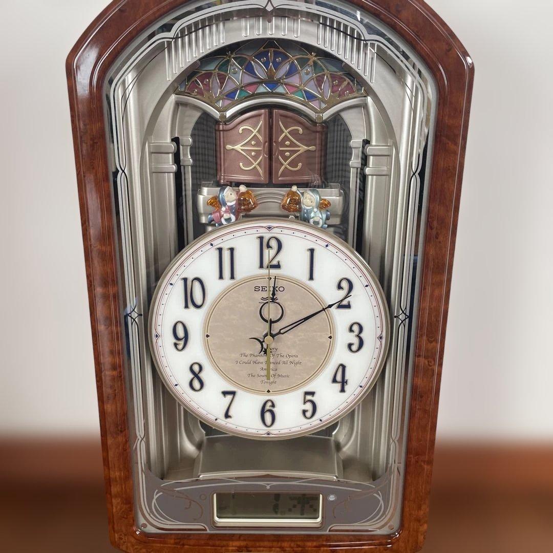 美品　セイコー　電波　からくり時計　RE556B ウェーブシンフォニー