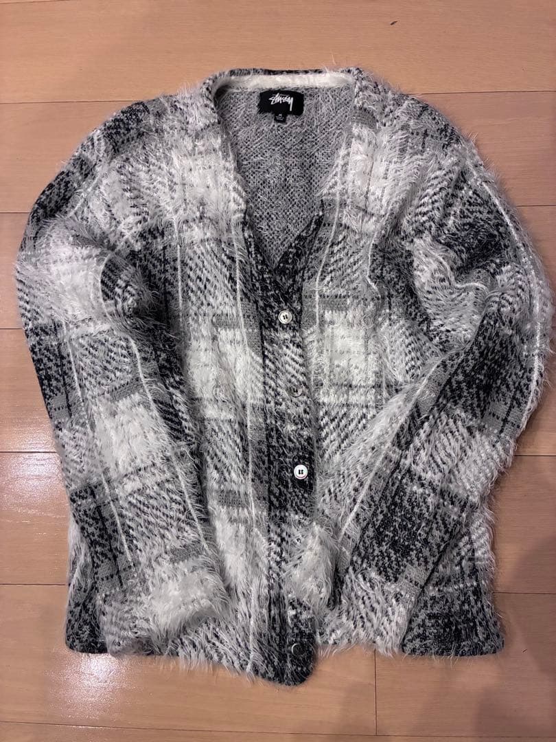 Stussy チェック柄 カーディガン M