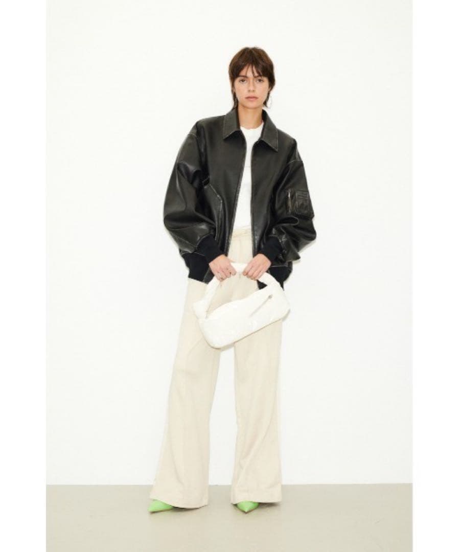 本日限定　THROW by SLY G-1 レザージャケット ブラック