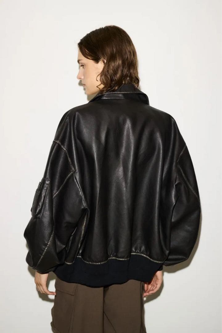 本日限定　THROW by SLY G-1 レザージャケット ブラック