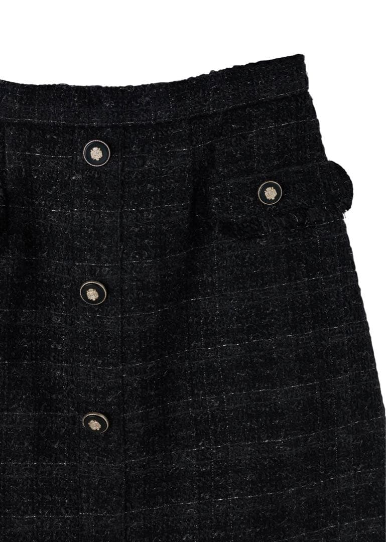 Charlotte Tweed Mini Skirt BLACK Mサイズ