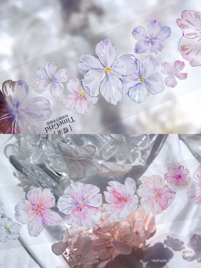 时间格子《樱落》海外マスキングテープ　マステ 【2387】