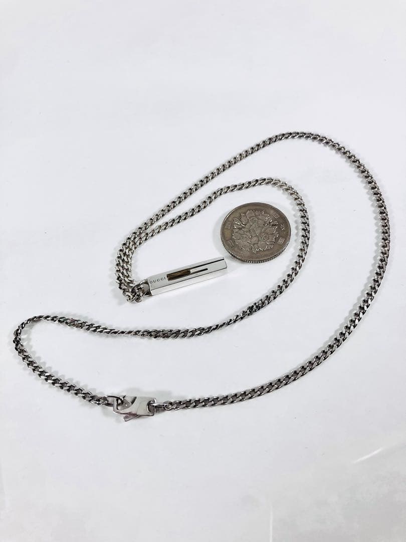 【超美品】GUCCI カットアウトG ネックレス 男女兼用 シルバー925