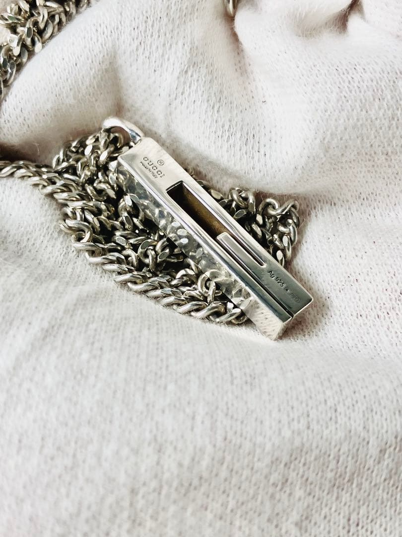 【超美品】GUCCI カットアウトG ネックレス 男女兼用 シルバー925