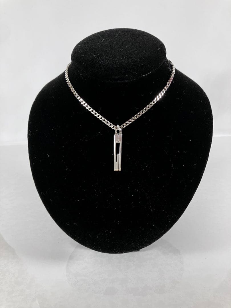 【超美品】GUCCI カットアウトG ネックレス 男女兼用 シルバー925