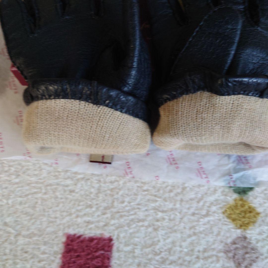 DENTS ブラック ペッカリー革グローブ81/2