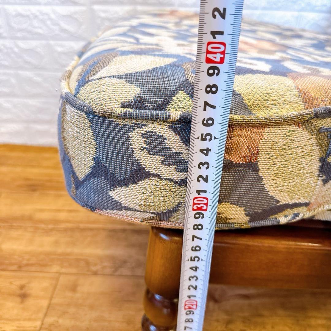 カリモク アームチェア 花柄 一人掛け シングルソファ 椅子　 クラシック