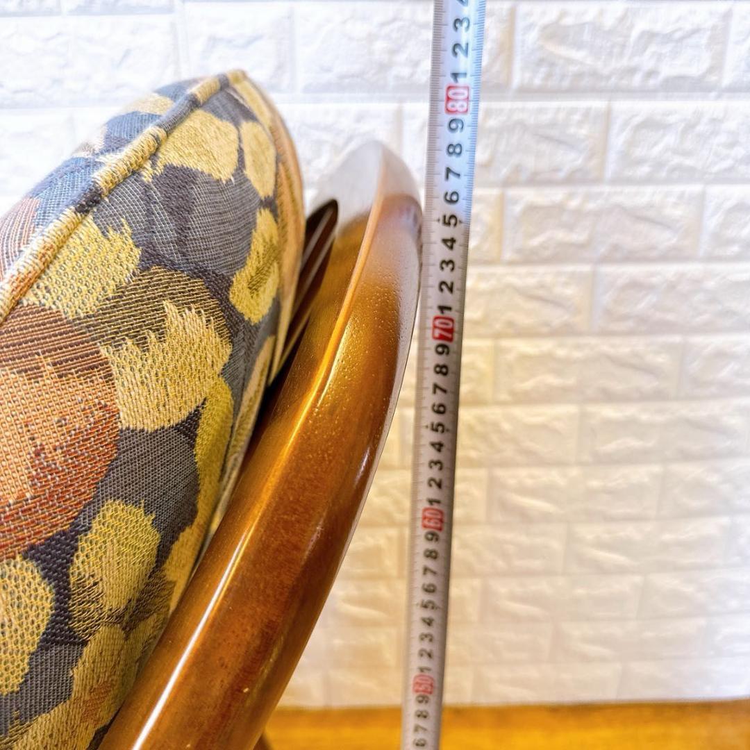 カリモク アームチェア 花柄 一人掛け シングルソファ 椅子　 クラシック