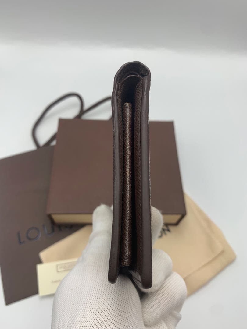 【美品】LOUISVUITTON ヴィトン　ダミエ　マルコ　二つ折り財布